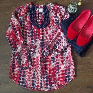 🏷️2/$25 CLEARANCE ➡️ LIZ CLAIBORNE Polka Dot Blouse